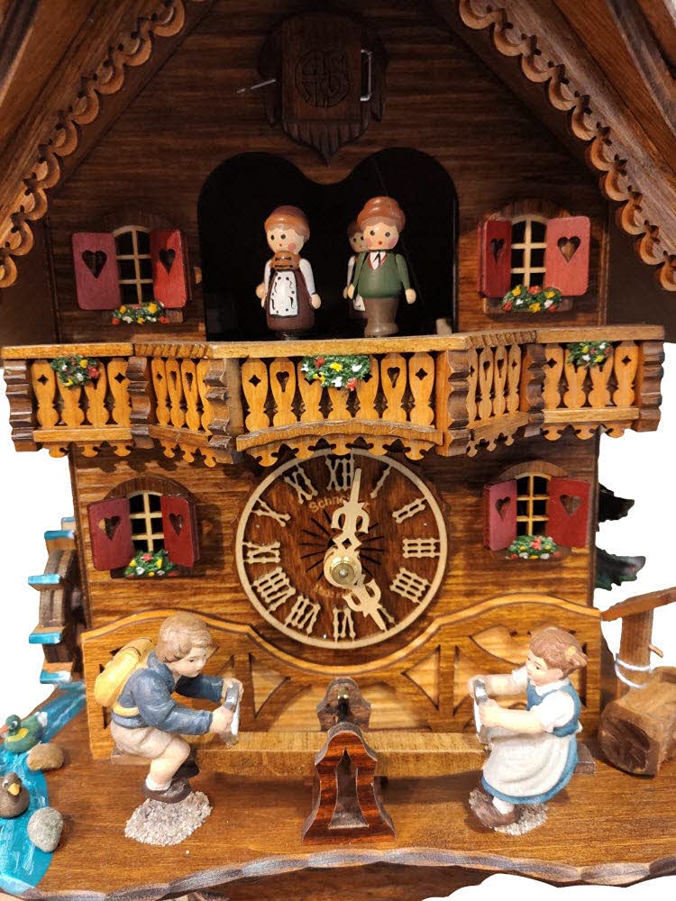 ISDD Traditional German Cuckoo Clock with Moving See-Saw Children - Perfect for Home Decor, Gift & Wall Clock Collection