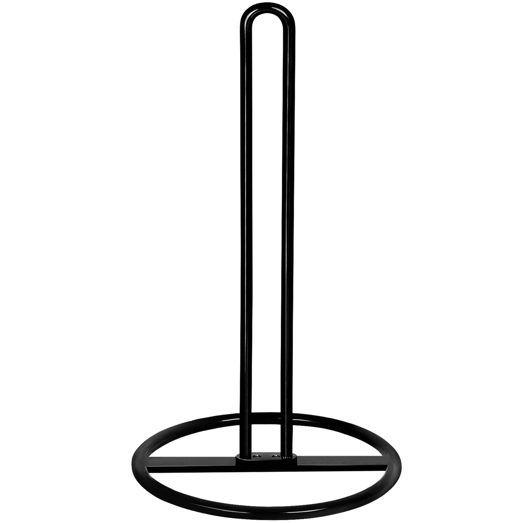 OBODING Countertop Paper Towel Holder - Black Kitchen Paper Towel Stand for Standard & Large Rolls | Space-Saving Organizer for Kitchen, Bathroom, Office & RV Use