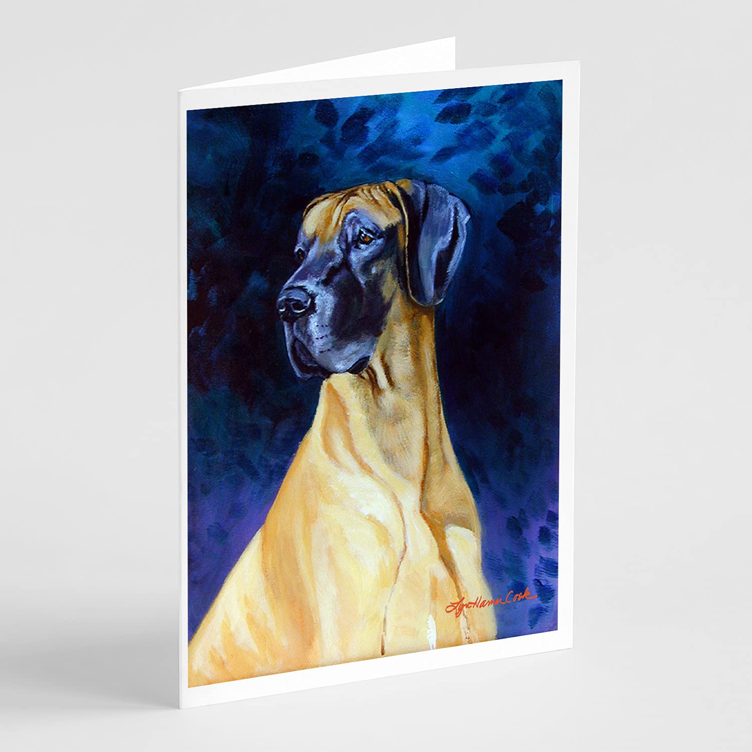 Great Dane Greeting Cards - Pack of 8 Blank A7 Note Cards with Envelopes (5x7 Inches) | Whimsical Dog Lover Stationery for Birthdays, Thank You Notes & Special Occasions
