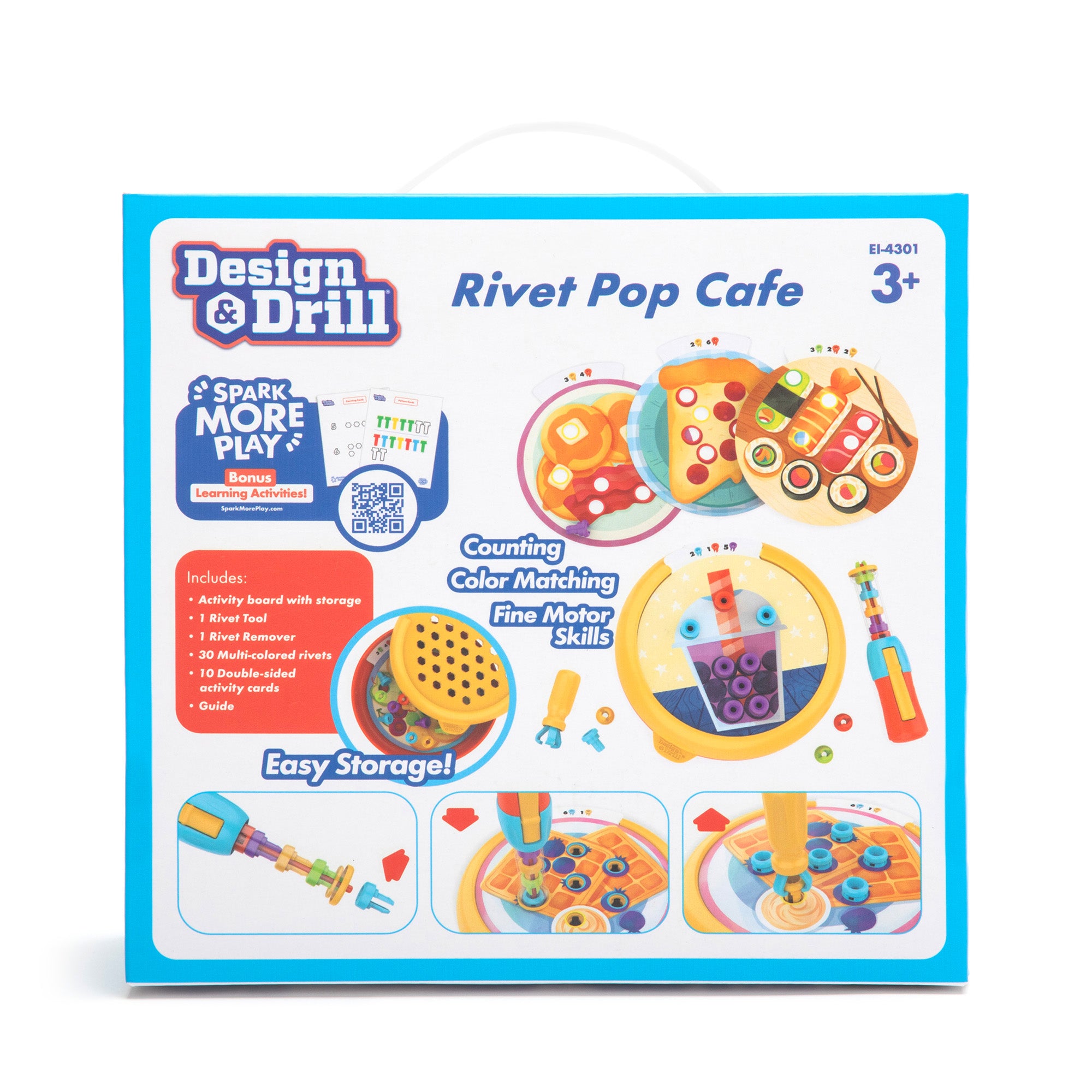 Educational Insights Rivet Pop Cafe - Colorful STEM Learning Toy for Kids | Interactive Building & Engineering Play Set | Perfect for Classroom & Home Learning Activities