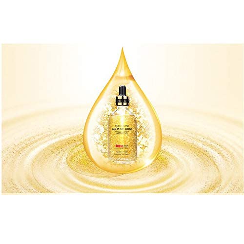 24K Pure Gold Ampoule Essence with Gold Flakes - Anti-Aging, Wrinkle Reduction & Firming Face Serum for Women | 100ml Luxury Skincare Treatment | Perfect for Night Routine & Special Occasion Glow