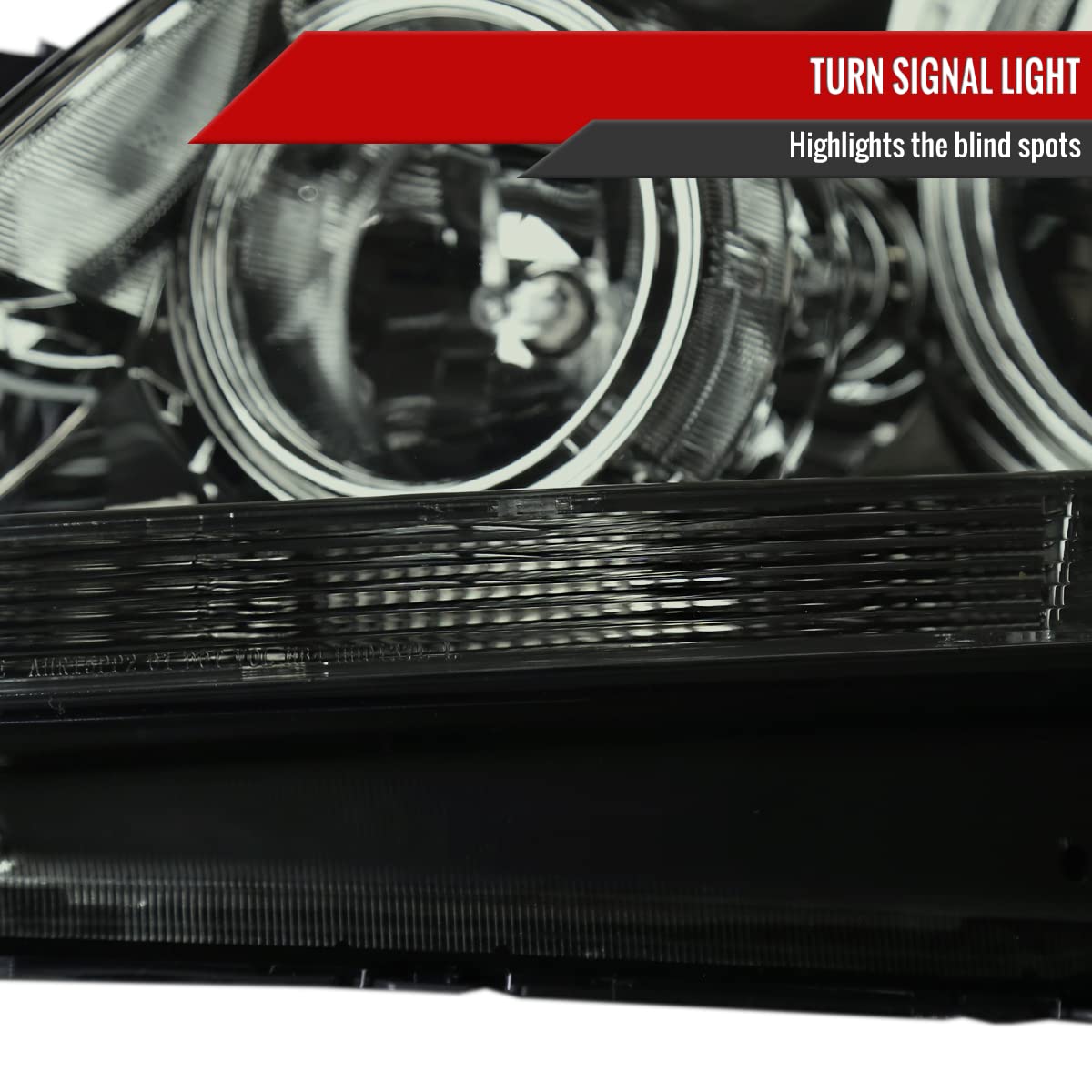 05-07 Honda Odyssey Replacement Smoke Headlights Pair - Left & Right Side for Enhanced Night Driving & Style Upgrade