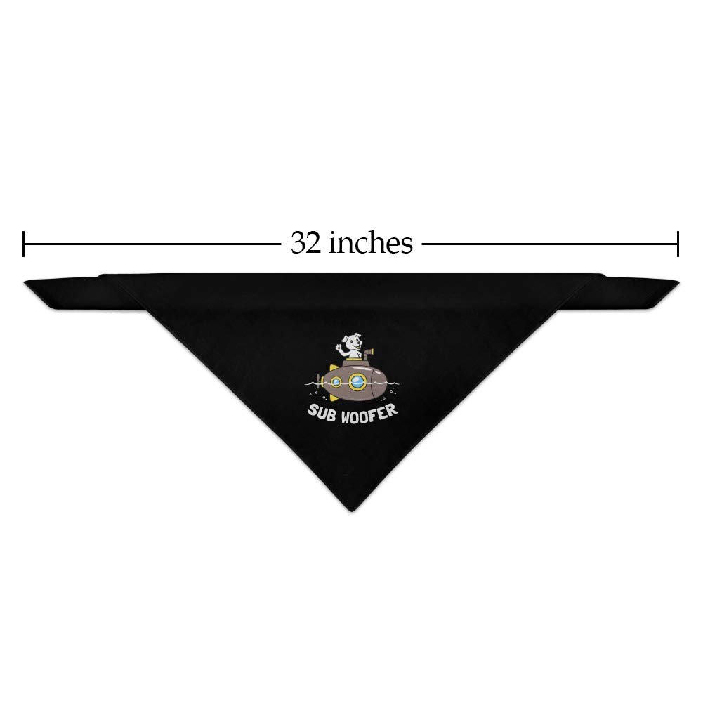 Funny Sub Woofer Dog Submarine Bandana - Humorous Pet Bandana for Dogs - Perfect for Pet Costumes, Halloween & Playtime