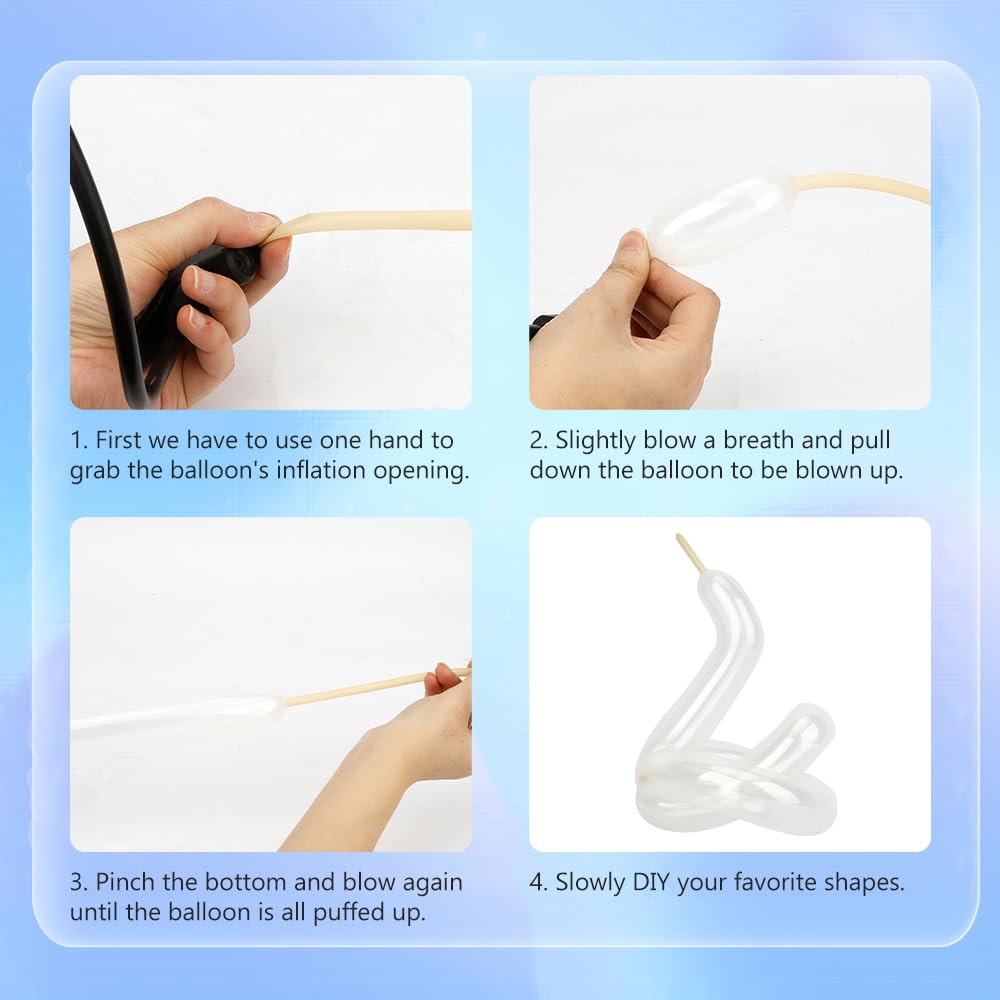 260 Clear Long Balloons for Balloon Arch, Animal Shaping - 100 Pcs Bulk Pack for Birthday, Valentine's, Back to School & Party Decorations - Perfect for DIY Balloon Garlands, Centerpieces and Event Decor