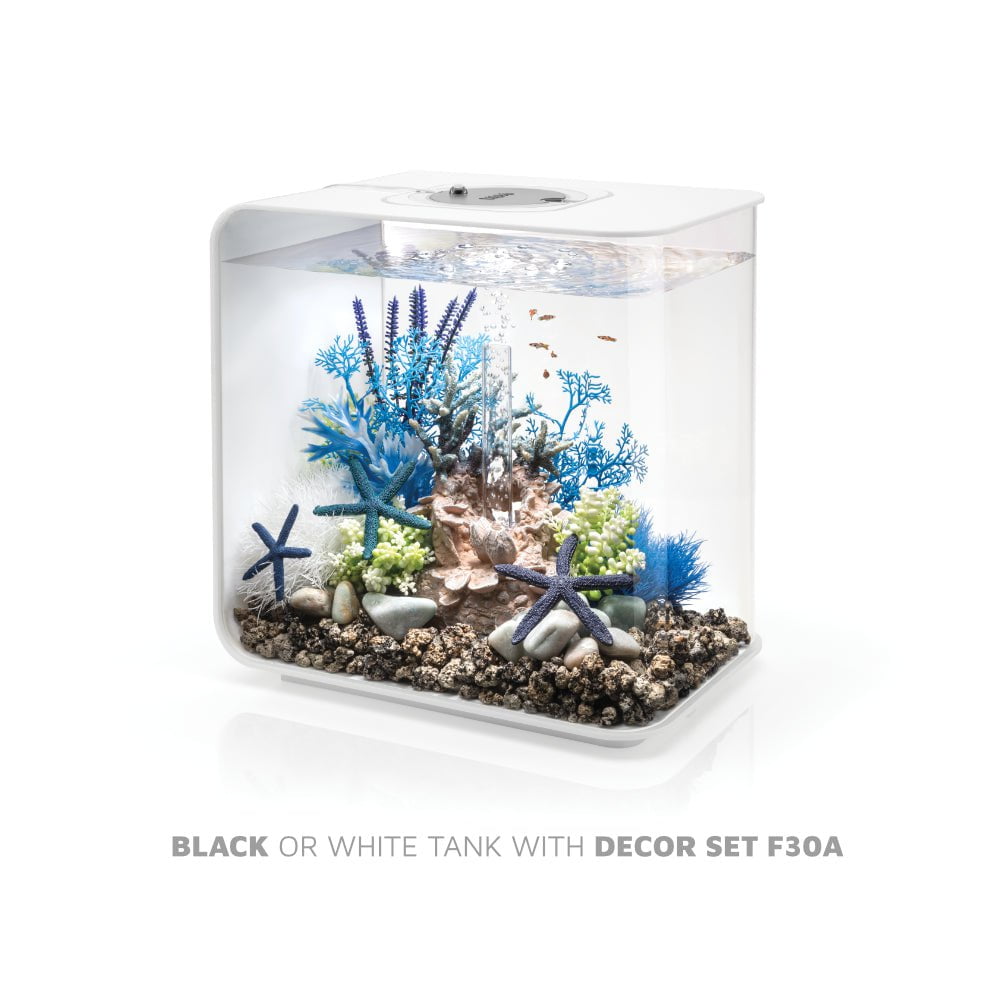 biOrb FLOW 30 Gallon LED Aquarium with Multi-Color Remote Control - Perfect for Home, Office, or Classroom Fish Tank Decor