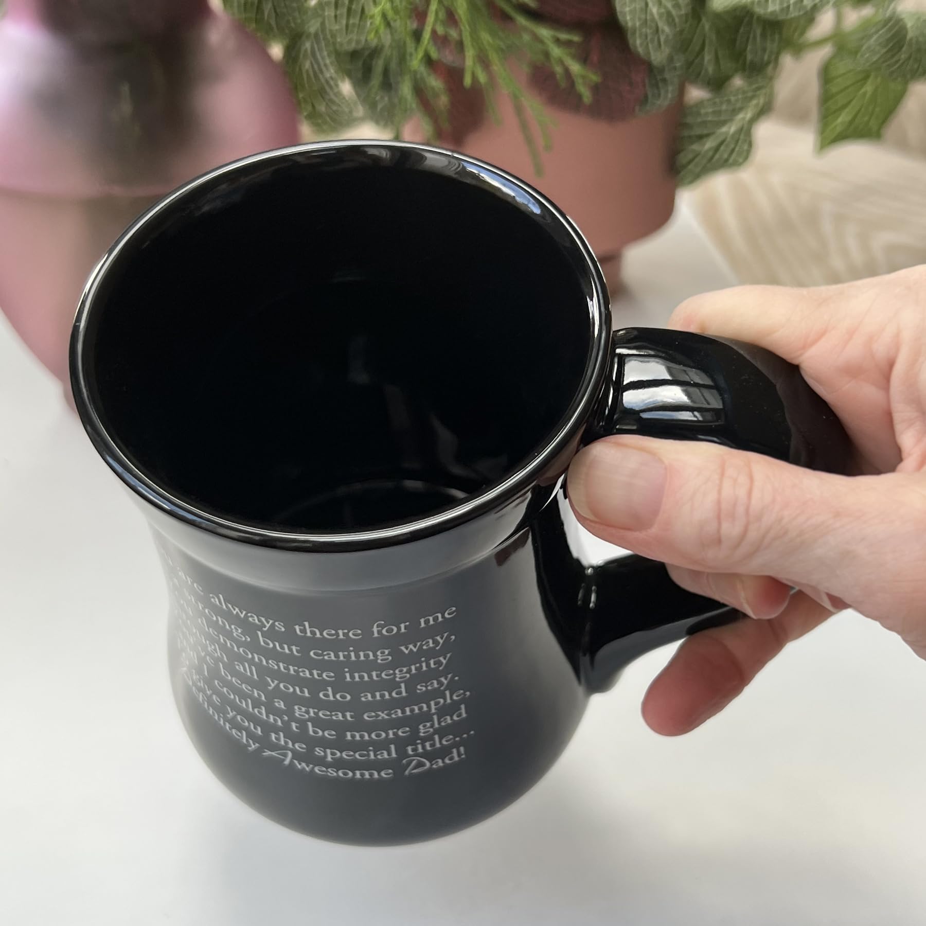 16 oz Definitely Awesome Dad Pottery Mug - Unique Father's Day Gift for Coffee & Tea Lovers - Perfect for Home, Office & Outdoor Use | Abbey Press Ceramic Coffee Cup