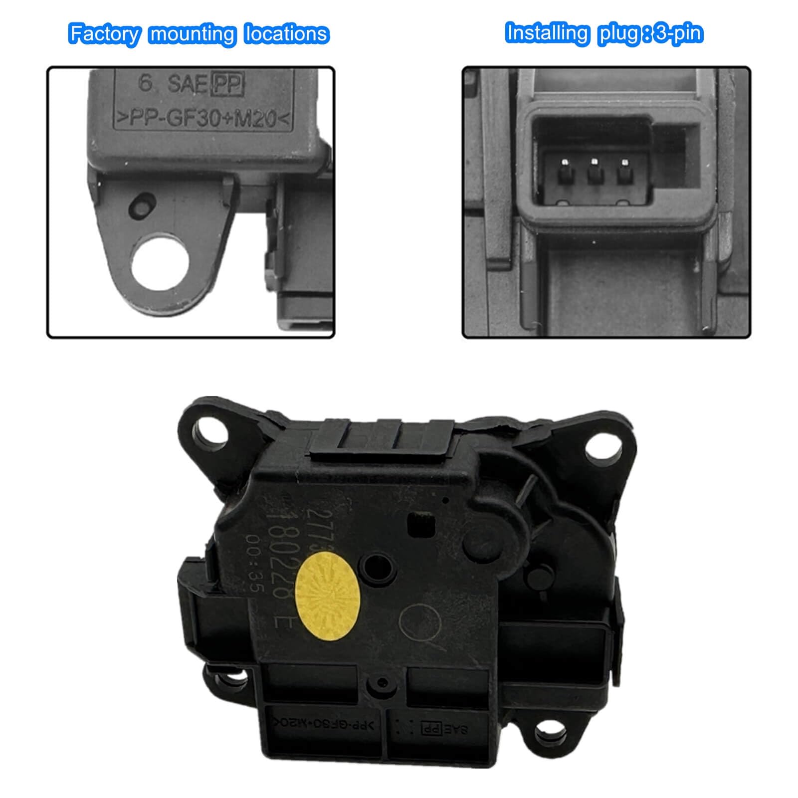 Infiniti Q50 Q60 Air Mix Actuator Replacement - Left Side Heater Air Blend Door Actuator Compatible with 2014+ Q50 & 2017+ Q60 Models (Part #27732-4GF0A, 27732-4GF0B) - Fixes AC Temperature Control Issues for Smooth Climate Adjustment