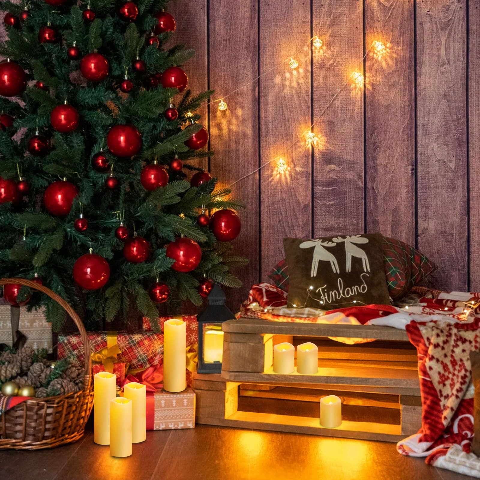Flameless LED Candles with Remote Timer - Set of 12 Waterproof Battery Operated Pillar Candles for Christmas, Wedding, Home Decor - Romantic Ambiance for Dining, Bathroom & Bedroom Lighting