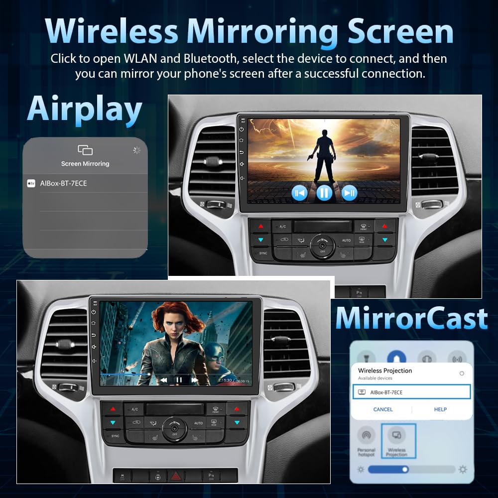 2024 Upgraded 4-in-1 Wireless Car Adapter - Plug & Play USB-A/C to C Cables for Factory Wired CarPlay, Android Auto, AirPlay & MirrorLink | Seamless Smartphone Connectivity for Safer Driving & Hands-Free Navigation
