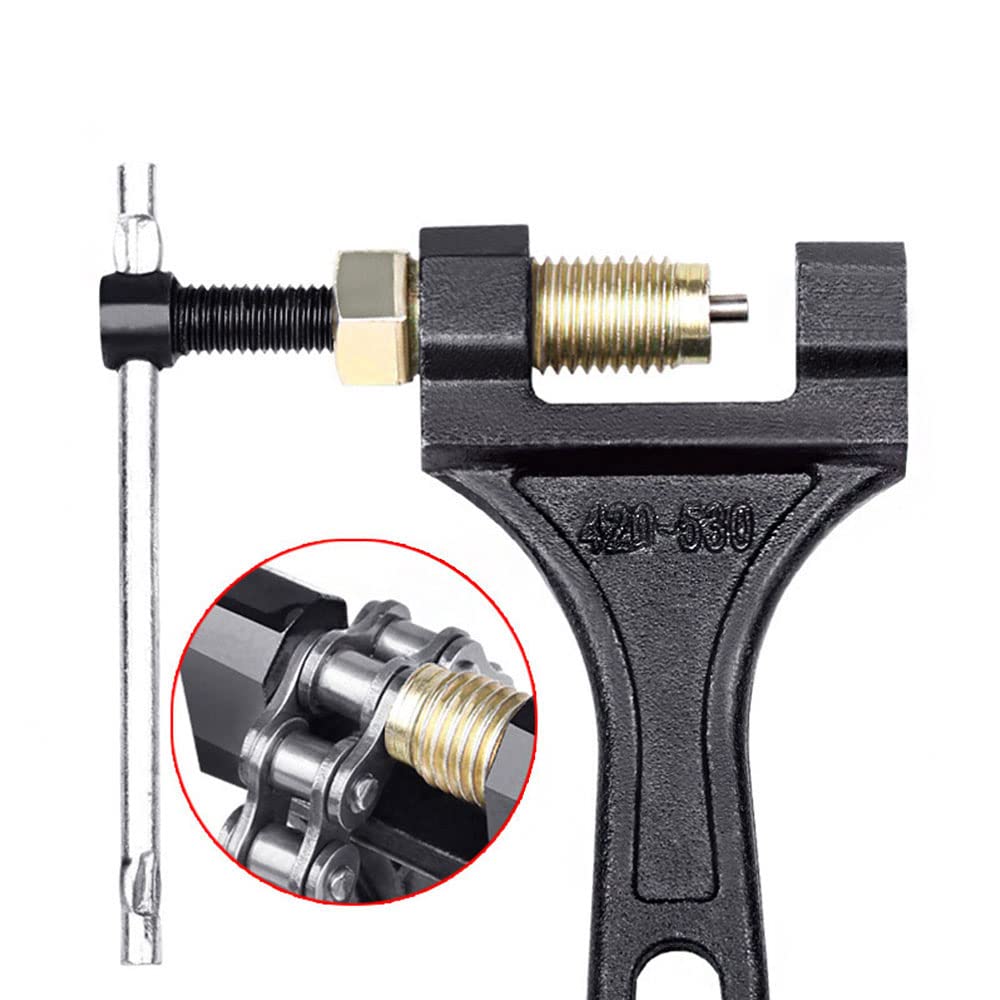 TOTMOX Universal Motorcycle Chain Breaker Tool - Compatible with 420 428 520 530 Chains for Dirt Bikes, ATVs & Bicycles - Perfect for Chain Repair & Maintenance