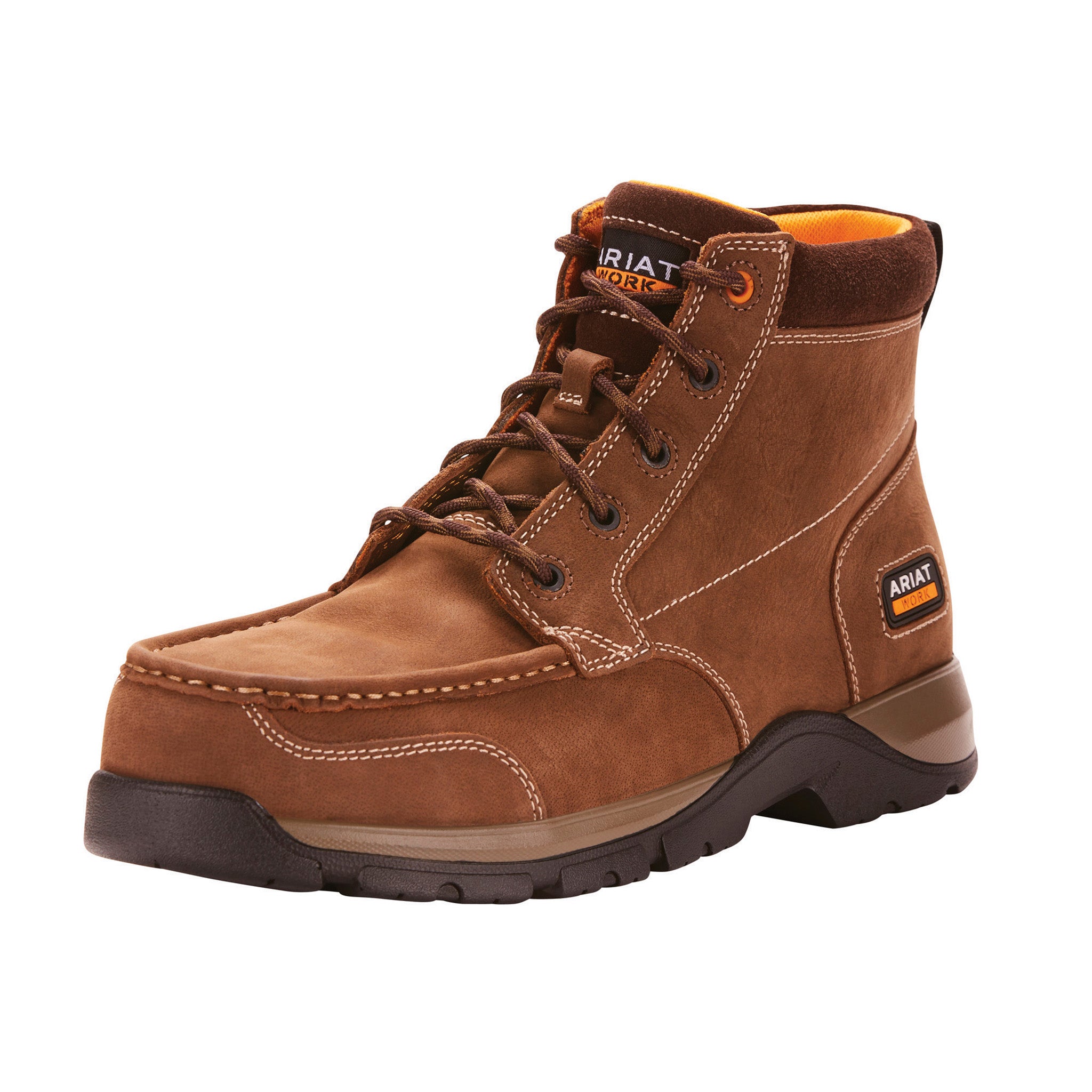 Ariat Men's Chukka Work Boots - Durable Leather Steel Toe Safety Shoes for Construction & Outdoor Work | Comfortable Slip-Resistant Work Boots for Men