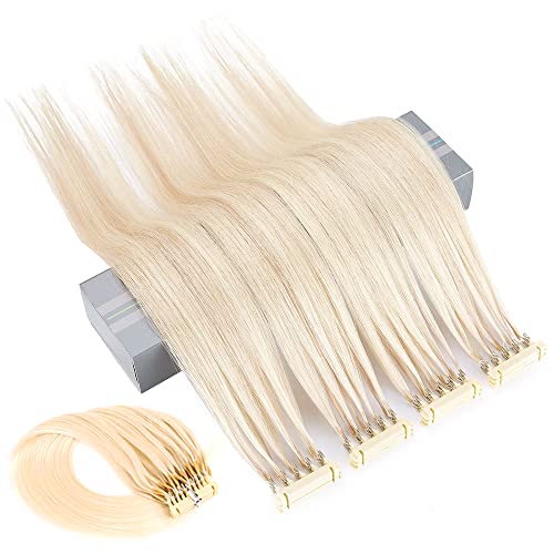 6D Hidden Clip-In Hair Extensions - 100% Real Human Hair, Soft & Smooth, Perm & Dye Friendly, Reusable - 20 Inch #60 Blonde (5 Bundles/10 Rows) - Fast Installation & Removal for Daily Wear, Parties & Special Occasions