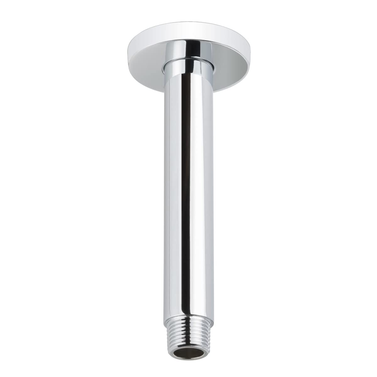 6 Inch Brushed Nickel Ceiling Mounted Shower Arm with Flange - Perfect for Modern Bathroom Renovations and Spa-Like Shower Experiences