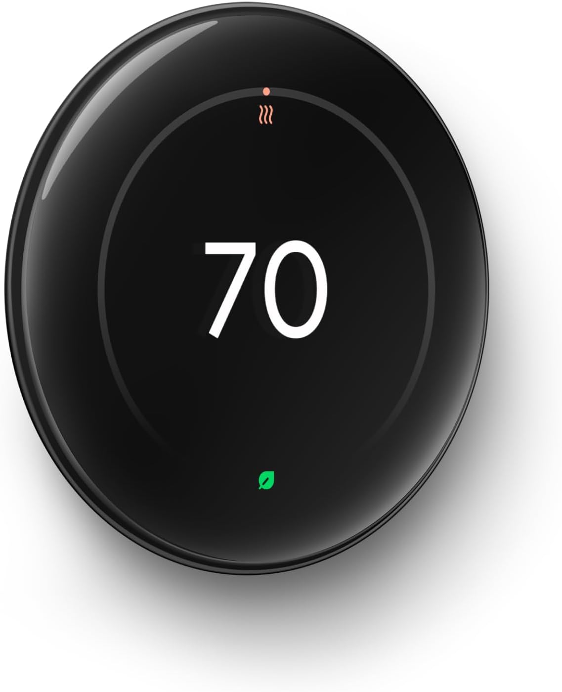 Google Nest Learning Thermostat 4th Generation with 2 Temperature Sensors - Smart Home Thermostat in Obsidian (Polished Silver) | Energy Saving & Remote Control for Home & Office