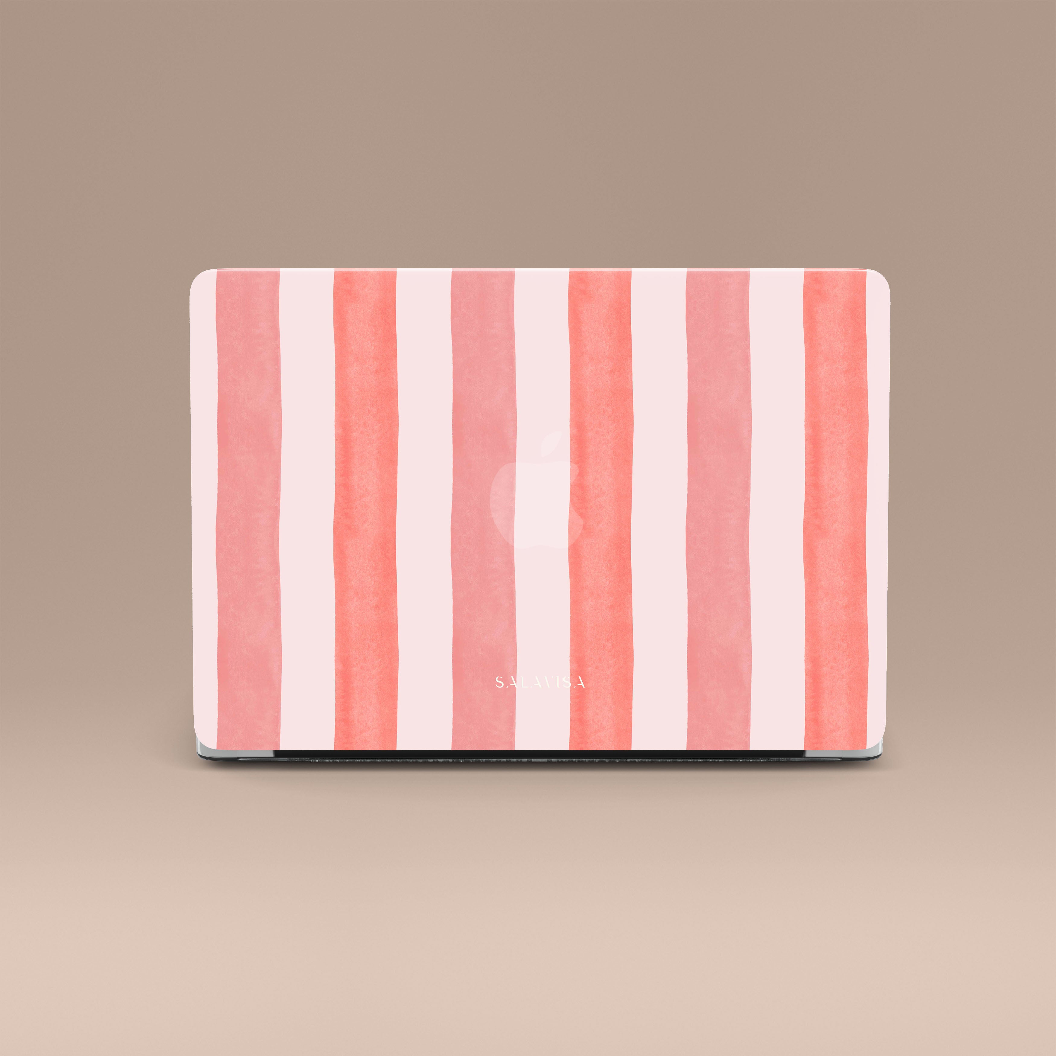 Premium Coral Stripe MacBook Case - Slim Protective Hard Shell Cover for MacBook Air 13