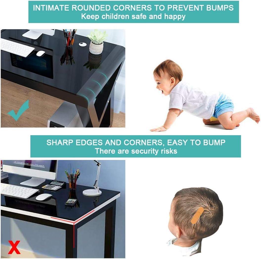 Modern Glass Computer Desk with Metal Frame - 55.1