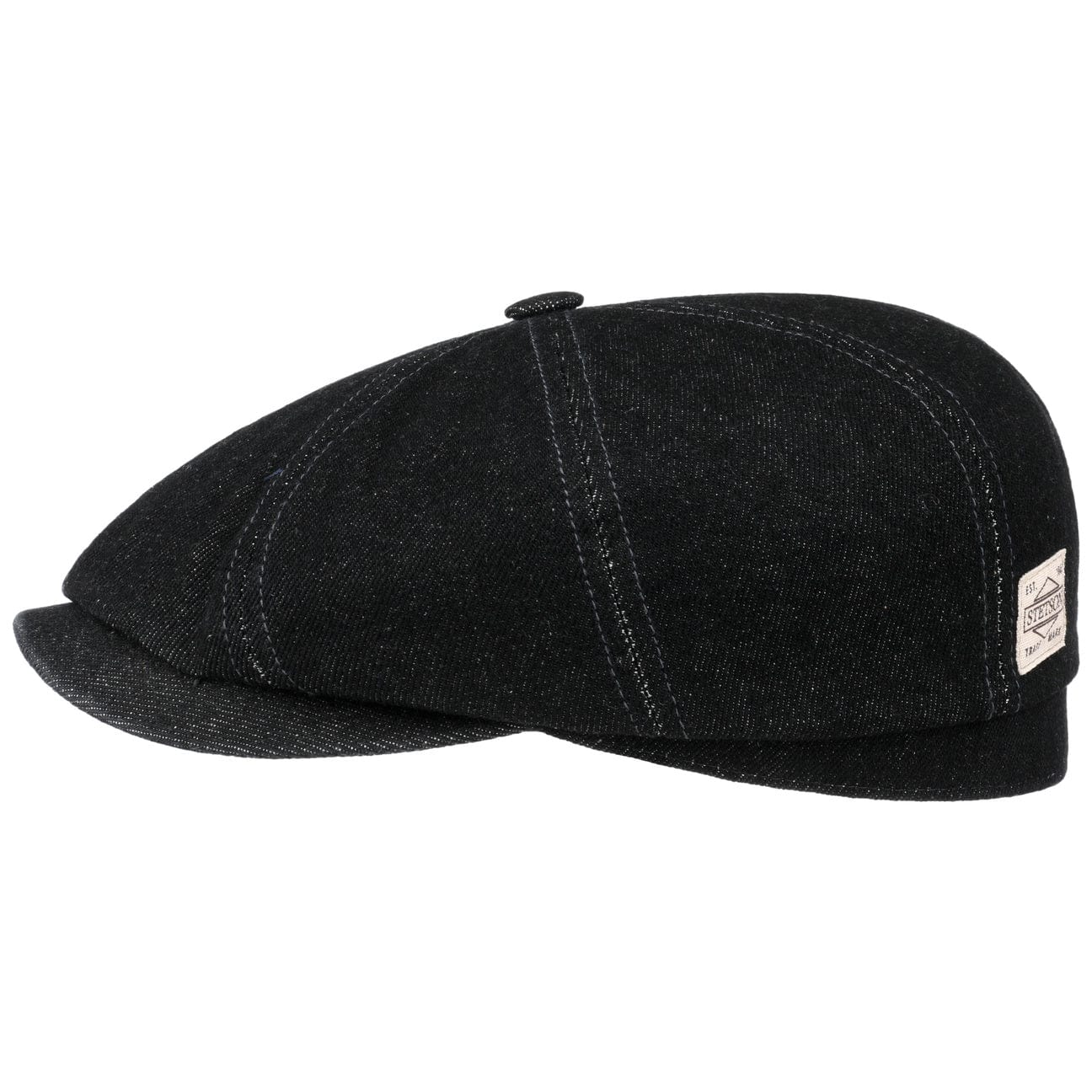 Stetson Hatteras Robust Denim Newsboy Cap for Men - Vintage Style Cotton Flat Cap for Casual Wear, Outdoor Activities & Fashion Accessories