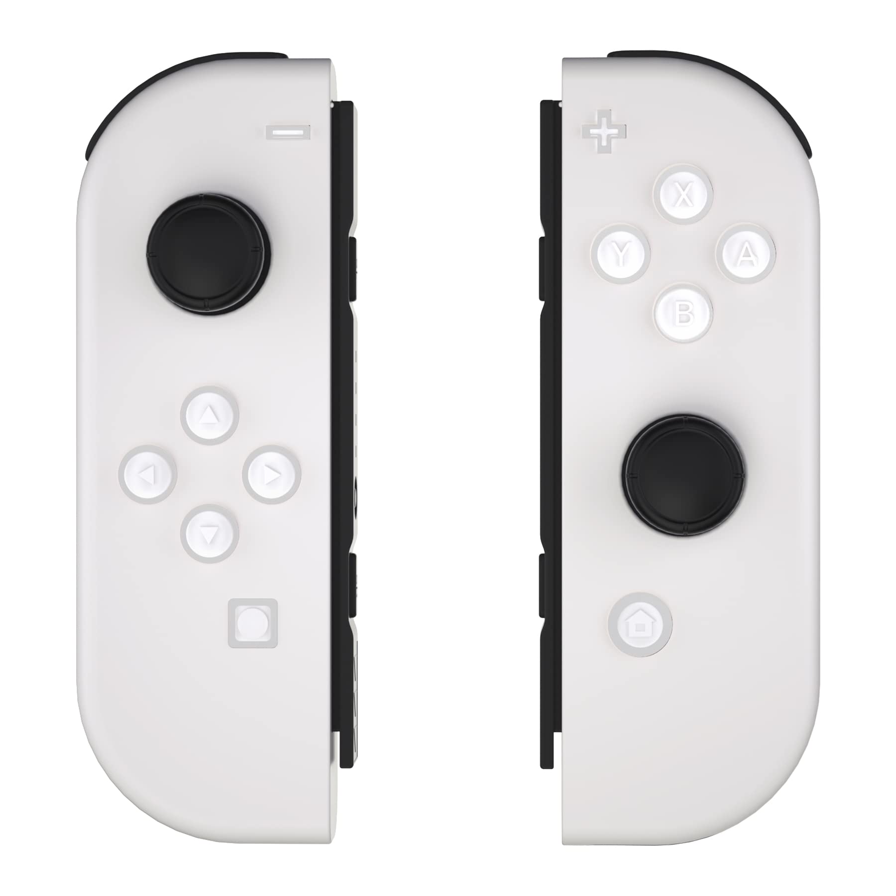 eXtremeRate White & Clear Jelly Buttons for Nintendo Switch JoyCon - Custom ABXY Direction Home Capture + - Keys, DIY Replacement Face Buttons for Switch & Switch OLED | Gaming Accessories for Enhanced Controller Experience