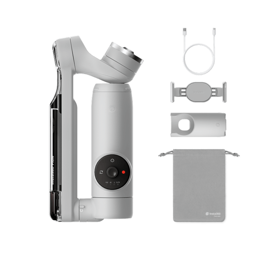 Insta360 Flow Smartphone Gimbal Stabilizer (Grey) - 3-Axis Stabilization for Smooth Videos & Photos | Perfect for Vlogging, Travel & Action Shots