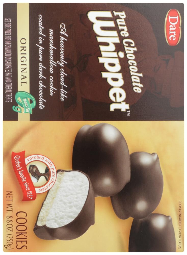 Dare Pure Chocolate Whippet Cookies Original - 8.8 oz (2 Pack) | Delicious Snack for Parties, Gifts & Tea Time