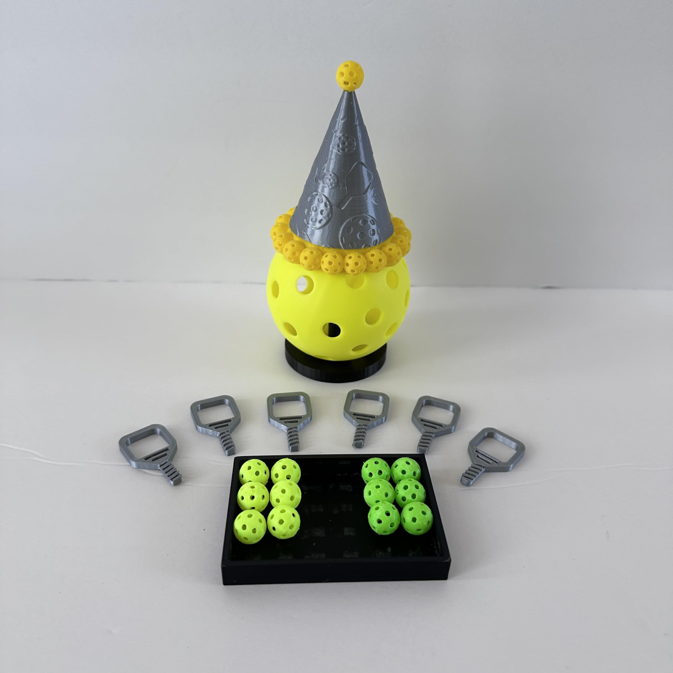 Pickleball Cake Topper Set with Mini Paddles & Balls - Fun Birthday Party Decorations & Gifts for Pickleball Lovers | Perfect for Pickleball Themed Celebrations, Tournaments & Special Occasions