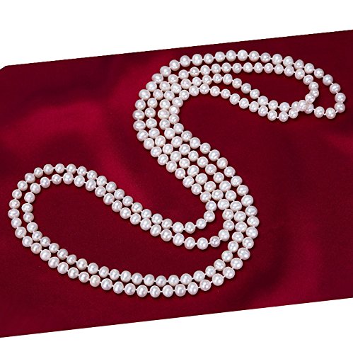 2 Pcs Elegant Pearl Necklace Set - Long Stylish Beaded Chain for Women's Fashion, Clothing & Jewelry Accessories - Perfect for Parties, Weddings & Everyday Wear