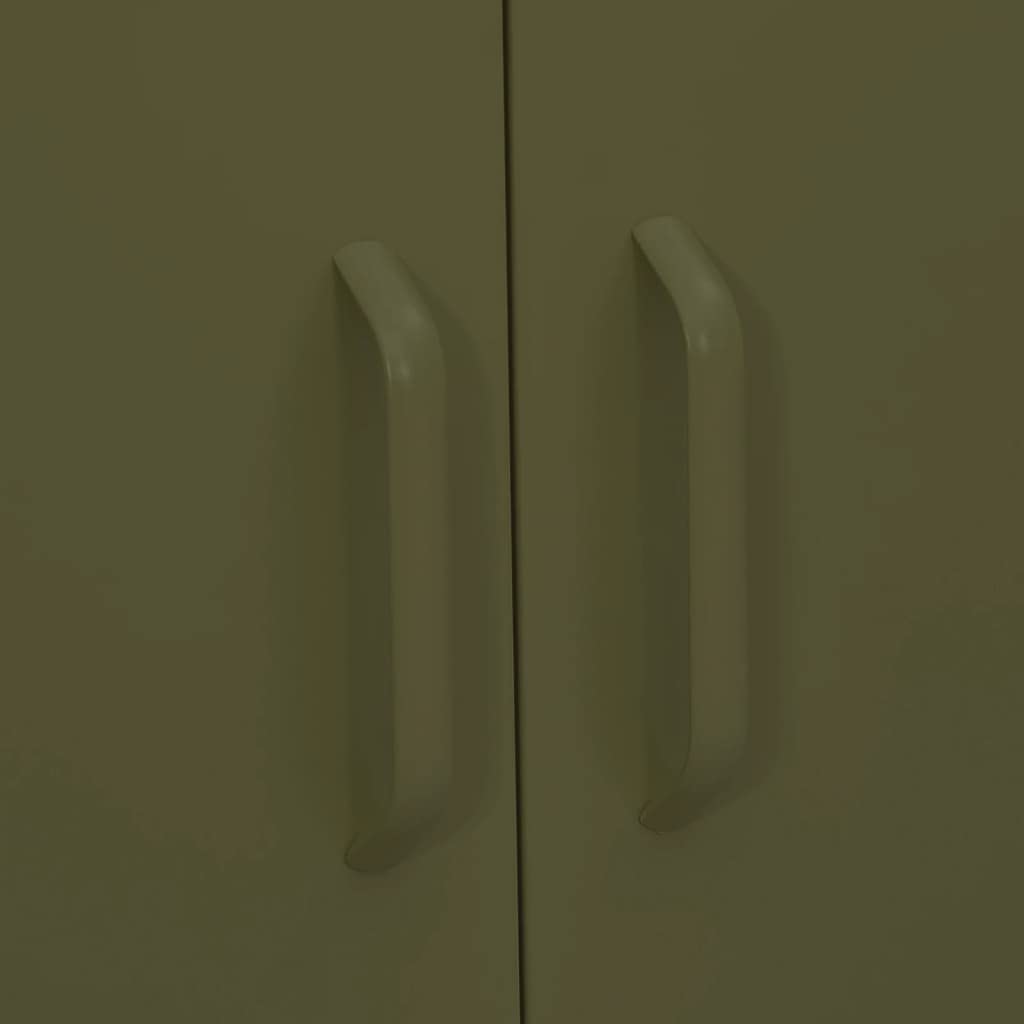 Olive Green Steel Storage Cabinet - 31.5