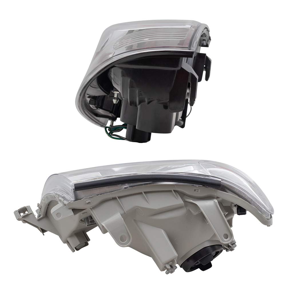 Brock Replacement Headlights for 2005-2011 Toyota Tacoma - Bright Chrome Bezel & LED Taillights with Center Lens | Enhanced Night Driving & Off-Road Visibility