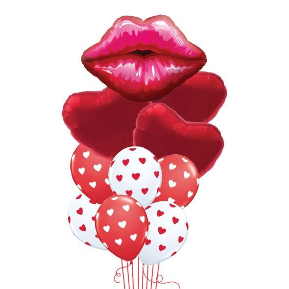 Kiss Me Hot Lips Bouquet - Artificial Rose Flower Arrangement for Valentine's Day, Wedding, Anniversary & Home Decor