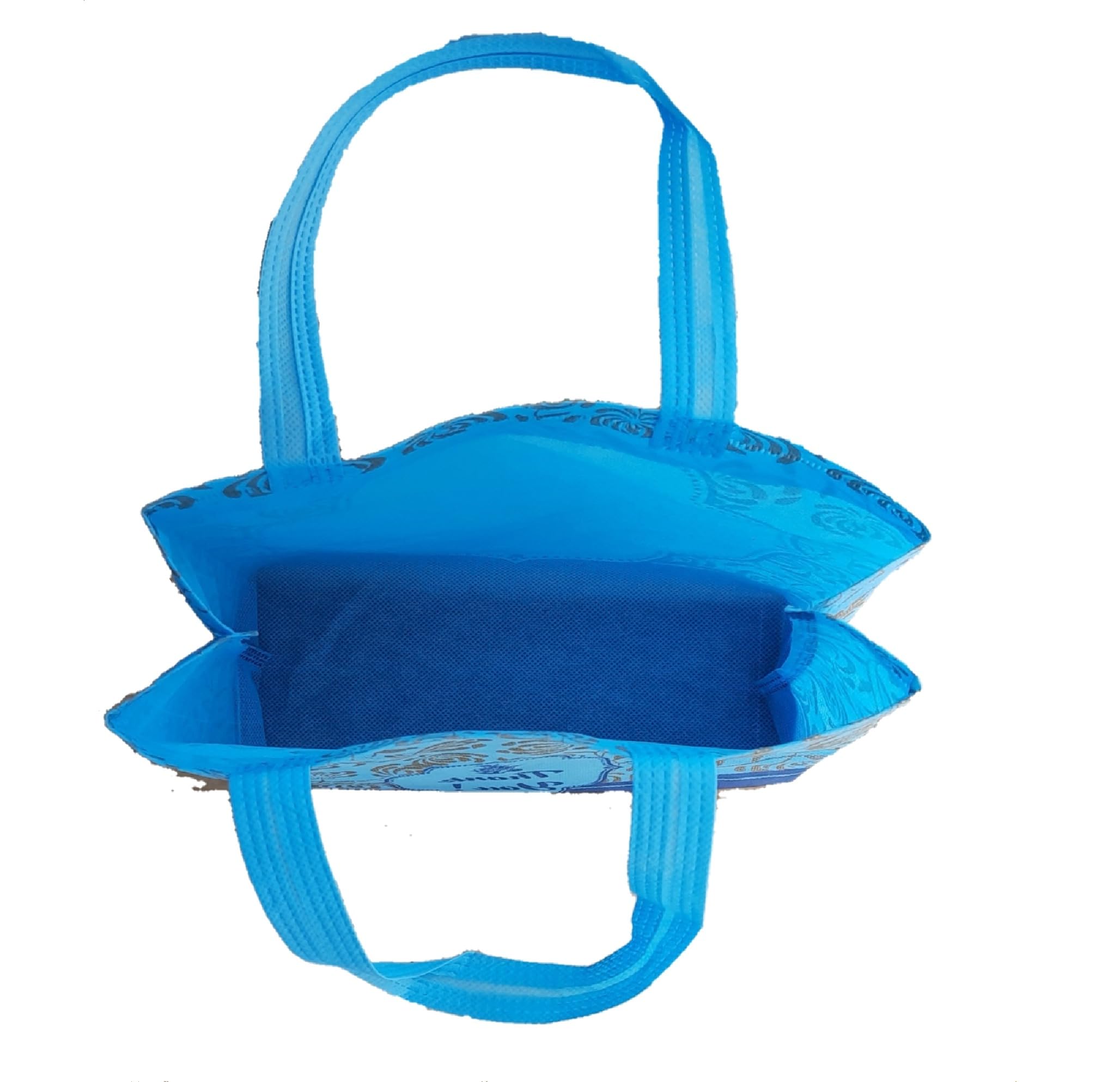 15 Pack Blue Medium Thank You Gift Bags 10x12x3.5 Inch - Wedding Favors, Birthday Party Return Gifts, Thamboolam Bags for Special Occasions & Celebrations