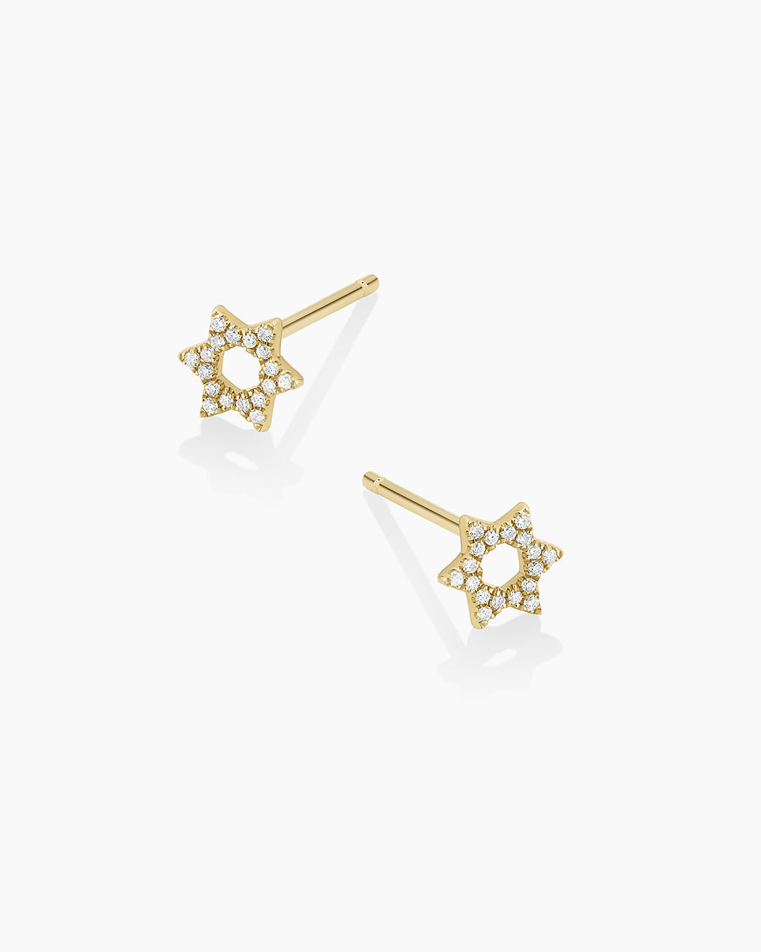 14K Gold Diamond Star of David Stud Earrings for Women - Elegant Jewish Jewelry Gift for Hanukkah, Bat Mitzvah & Special Occasions