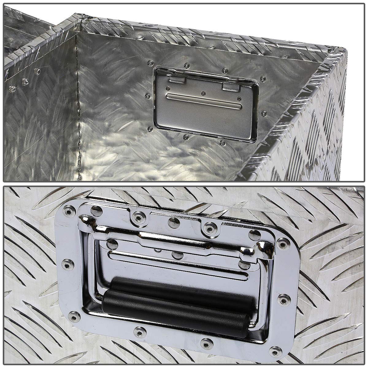 Auto Dynasty 30 x 13 x 10 Inches Aluminum Pickup Truck Bed Tool Box with Key Lock - Secure Storage for Truck Accessories, Camping Gear & Work Tools