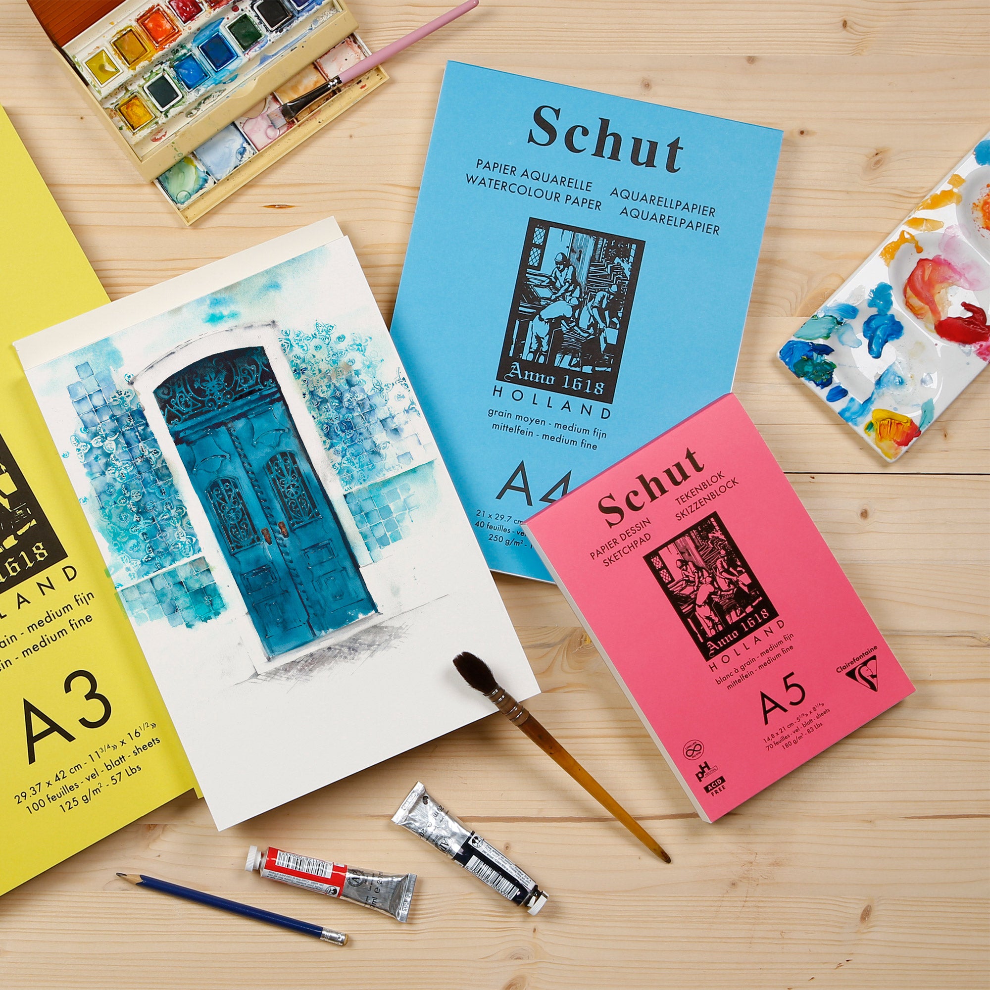 Premium A5 Sketchbook - 60 Sheets 100 GSM Acid-Free Drawing Paper for Artists, Students & Professionals | Ideal for Sketching, Watercolor & Mixed Media Art