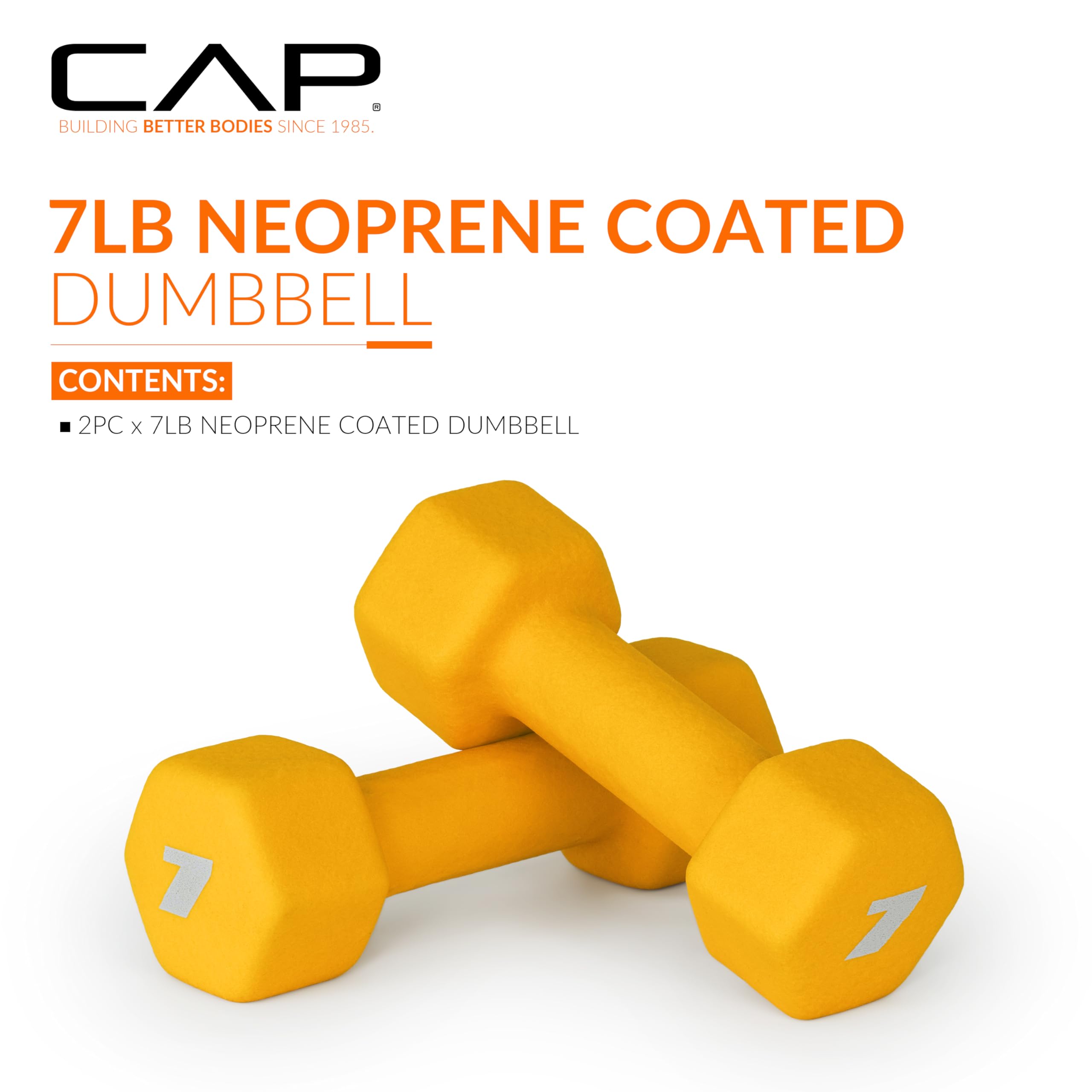 CAP Barbell Neoprene Dumbbell Weights Set - 5-50lbs Pairs with Non-Slip Grip for Home Gym, Strength Training & Workout | Multiple Colors Available | Perfect for HIIT, CrossFit & Weight Lifting