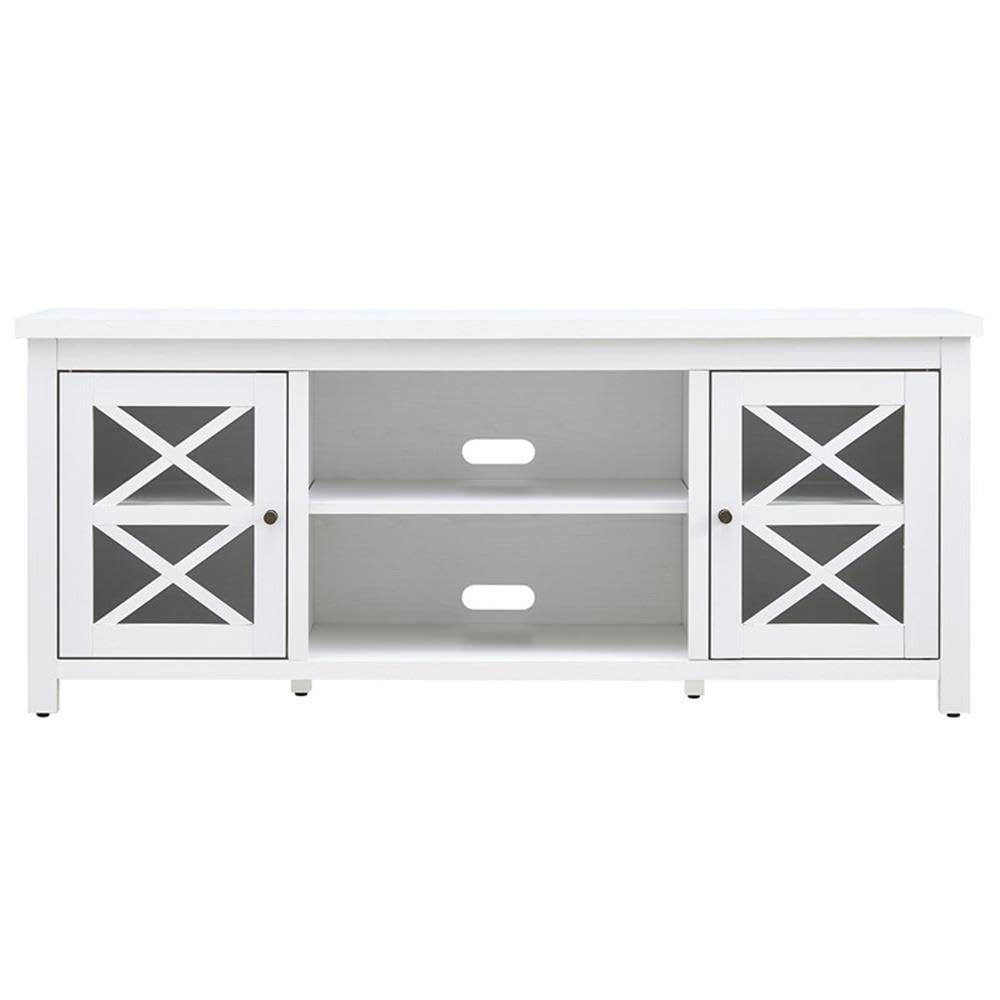 Henn&Hart 65 Inch White Rectangular TV Stand - Modern Entertainment Center for Living Room, Perfect for TVs up to 65