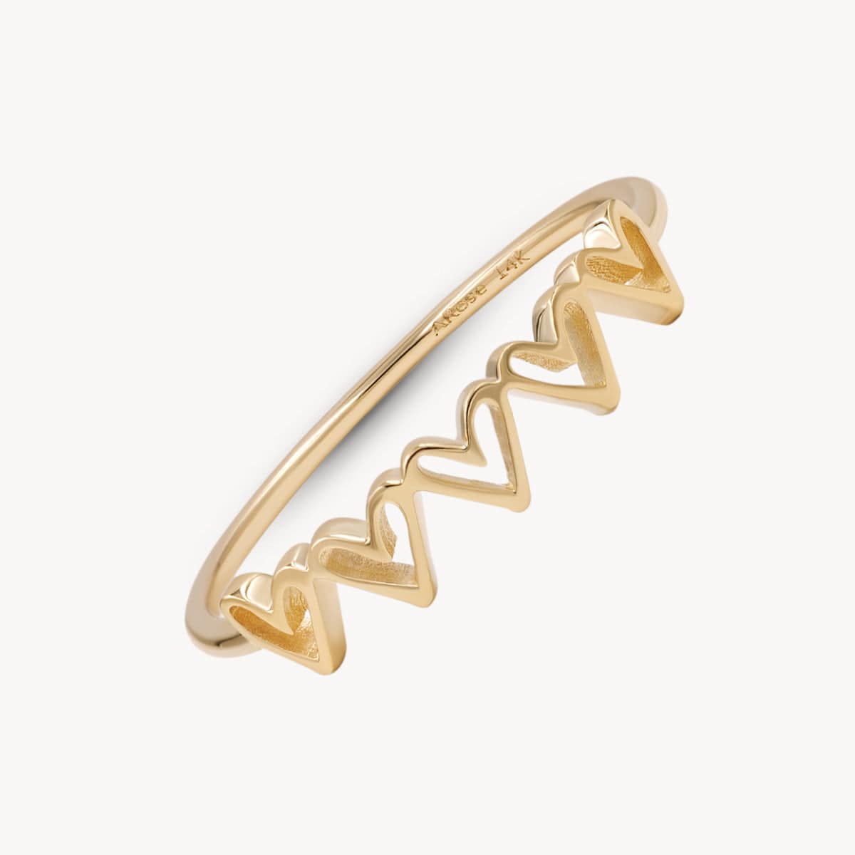 Five Hearts Ring - Elegant Stackable Rings for Women, Perfect for Valentine's Day Gifts & Anniversary Jewelry | Ideal for Romantic Dates, Proposals, and Special Occasions