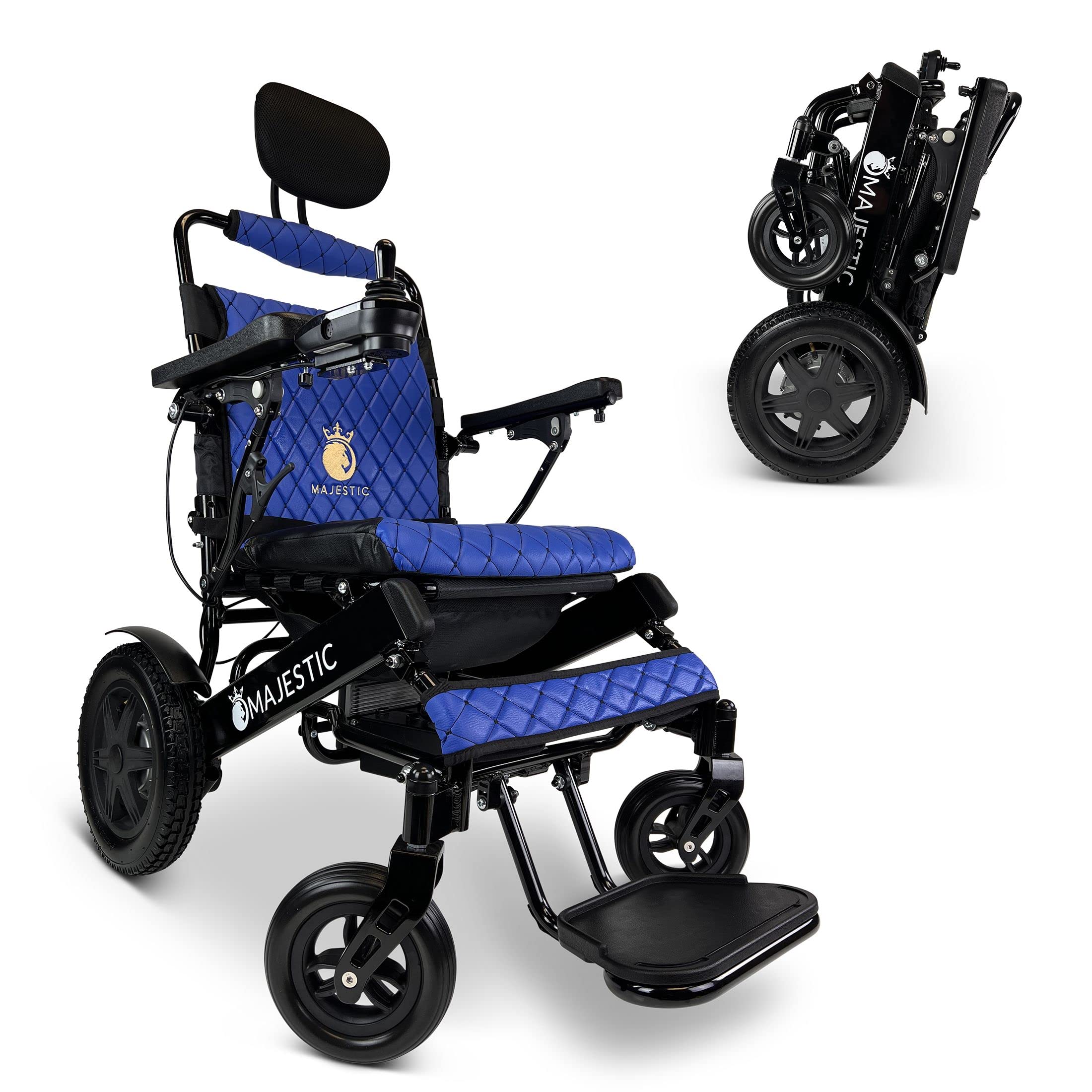 Ultra Lightweight Electric Power Wheelchair for Adults & Seniors - 440W Motor Heavy Duty Mobility Scooter, Foldable 17.5