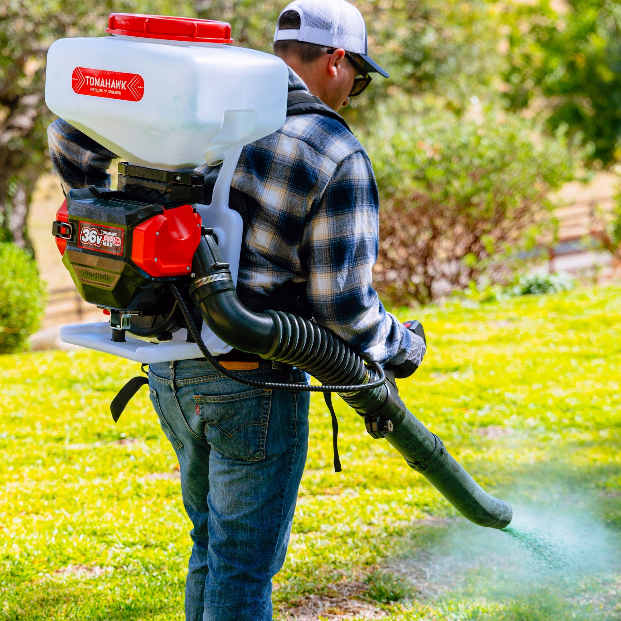 5 Gallon Battery Powered Fertilizer Spreader - Broadcast Lawn Seed, Ice Melt & Salt - Perfect for Large Yard Maintenance & Winter Snow Removal