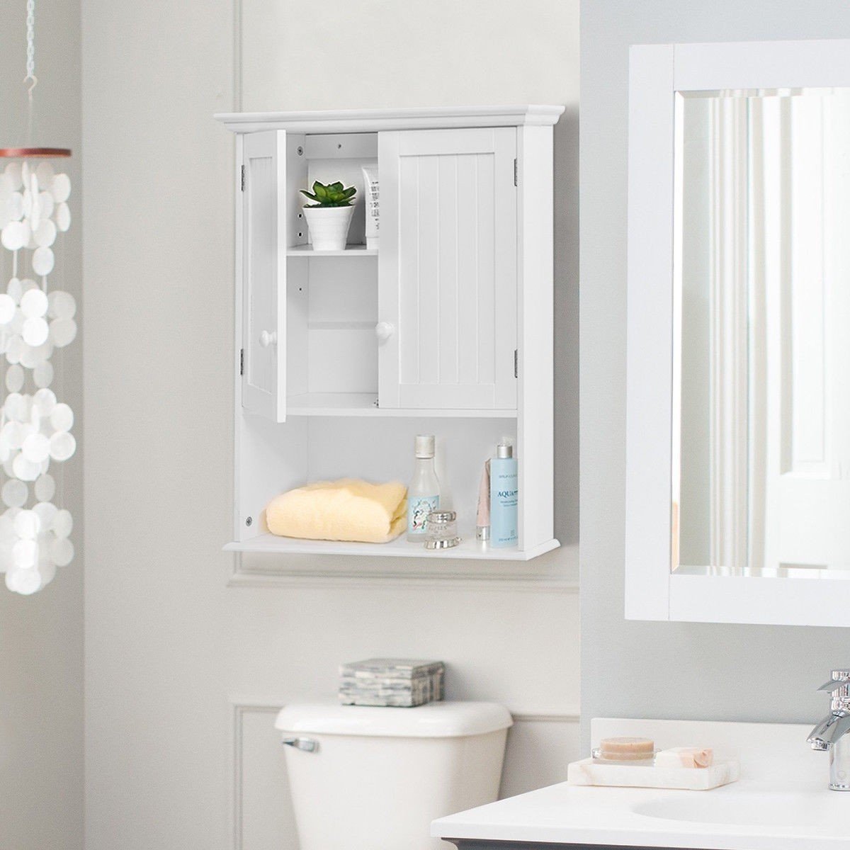 Wall Mounted Bathroom Medicine Cabinet - Durable & Stylish Storage for Bathroom, Kitchen, and Vanity Organization