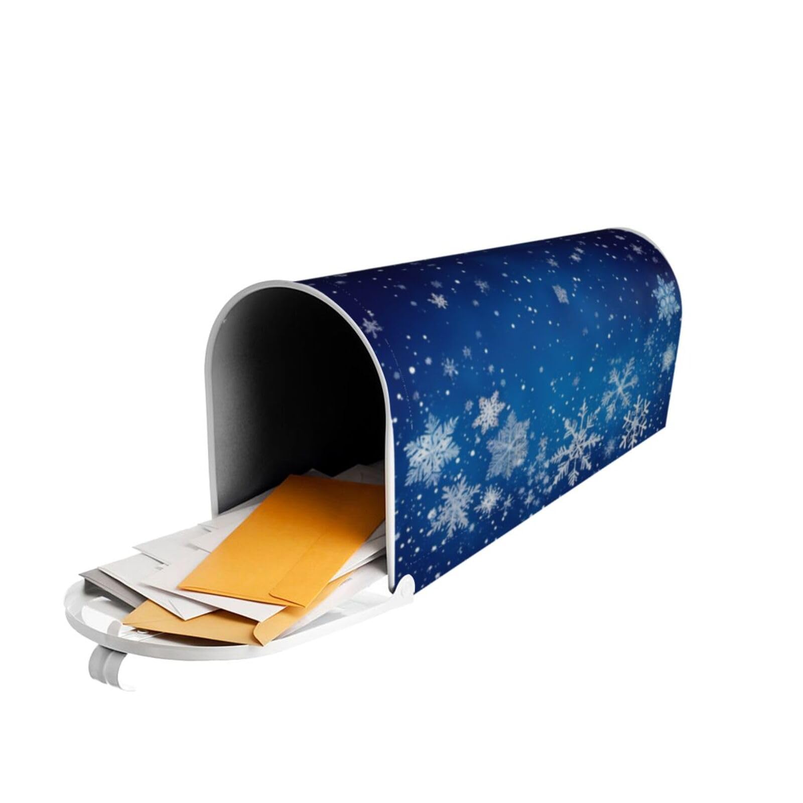 KiuLoam Magnetic Mailbox Cover - Christmas Snowflakes Winter Design, Standard Size 21