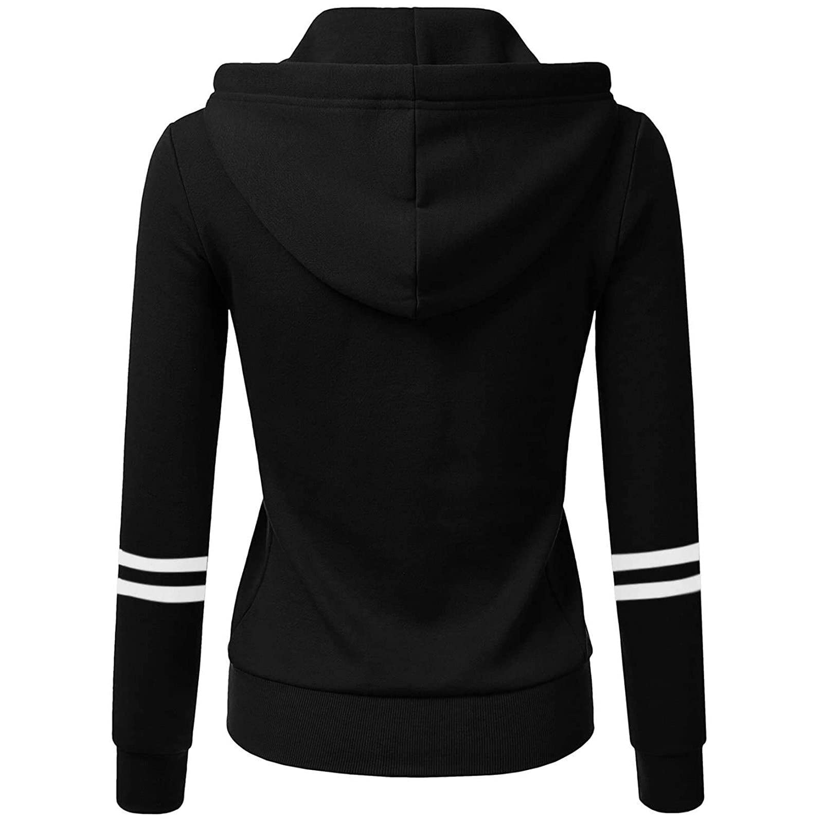 Women's Slim Fit Long Sleeve Solid Color Zip Up Sweatshirt - Casual Blouse & Party Cardigan for Everyday Wear, Work & Date Night Outfits