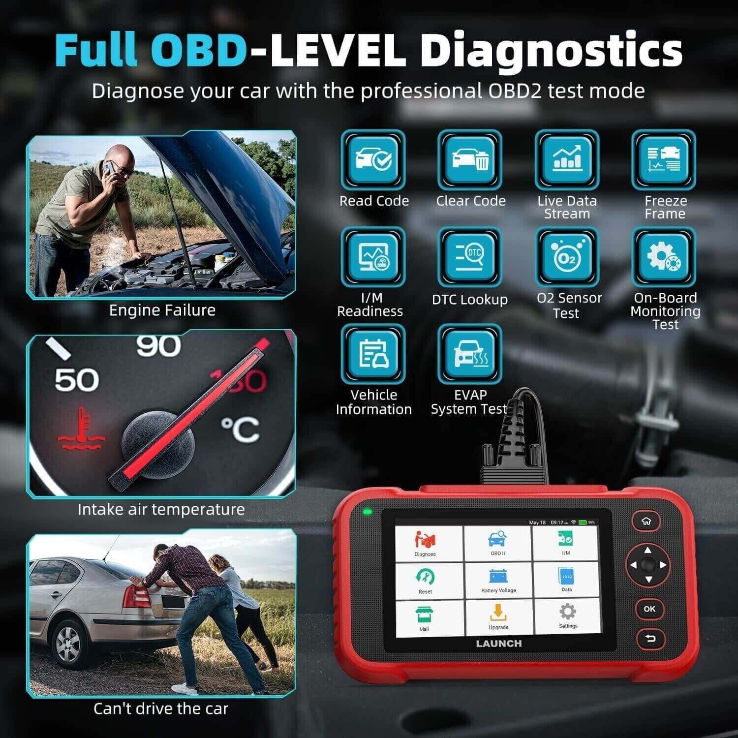 2025 Launch CRP129i OBD2 Scanner - Full System Diagnostic Tool for ABS, SRS, SAS, TPMS & EPB | Car Engine Code Reader | Works with Most Vehicles | Perfect for Mechanics & DIY Auto Repairs