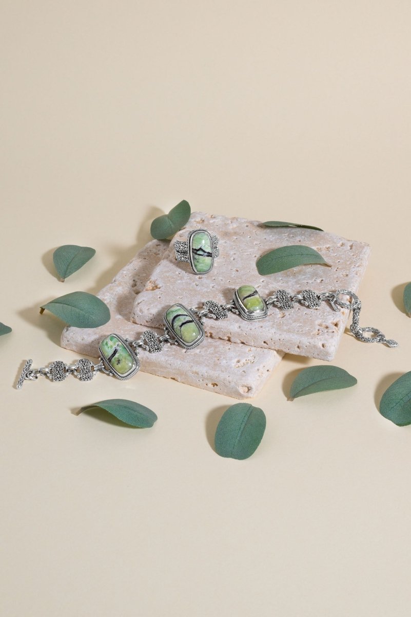 God's Justice Bracelet™ - Green Opal Gemstone Bracelet for Men & Women | Spiritual Healing, Protection & Positive Energy | Perfect for Meditation, Yoga & Daily Wear