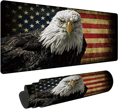 Bald Eagle on American Flag