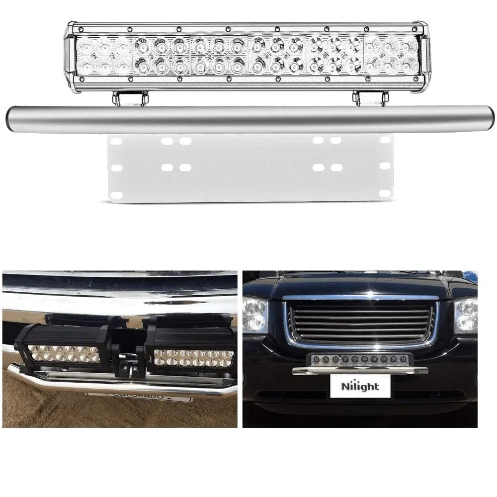 Universal Front Bumper License Plate Mount Bracket Holder - Compatible with Most Vehicles - Durable ABS Plastic - Easy Installation - Perfect for Car, Truck, SUV & Off-Road Vehicles