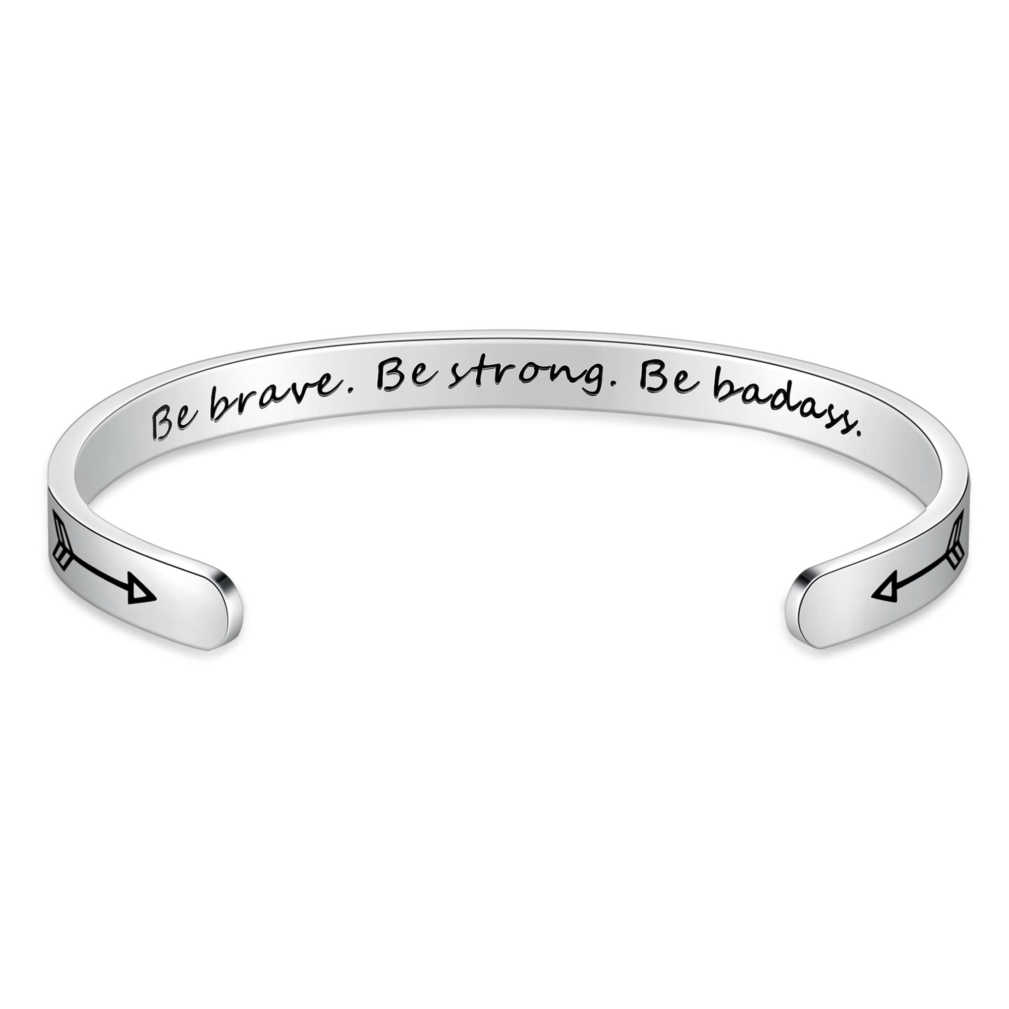 Personalized Cuff Bracelets for Women & Teen Girls - Inspirational Stainless Steel Jewelry - Christmas & Birthday Gifts for Her - Perfect for Everyday Wear, Special Occasions & Gift Giving