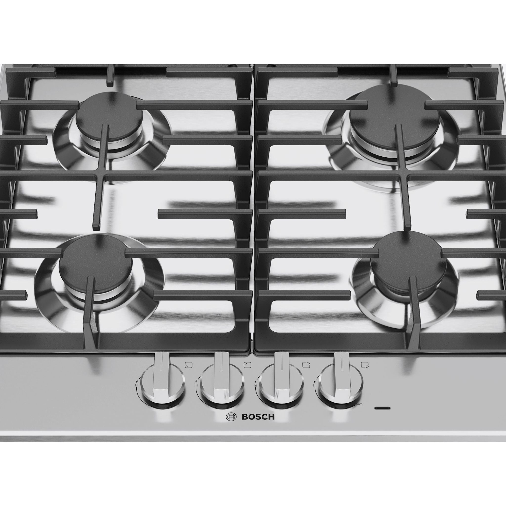 Bosch 24-Inch Gas Cooktop NGM5453UC - 5 Burner Stainless Steel Built-In Range for Home Kitchen Cooking | Perfect for Boiling, Searing & Simmering