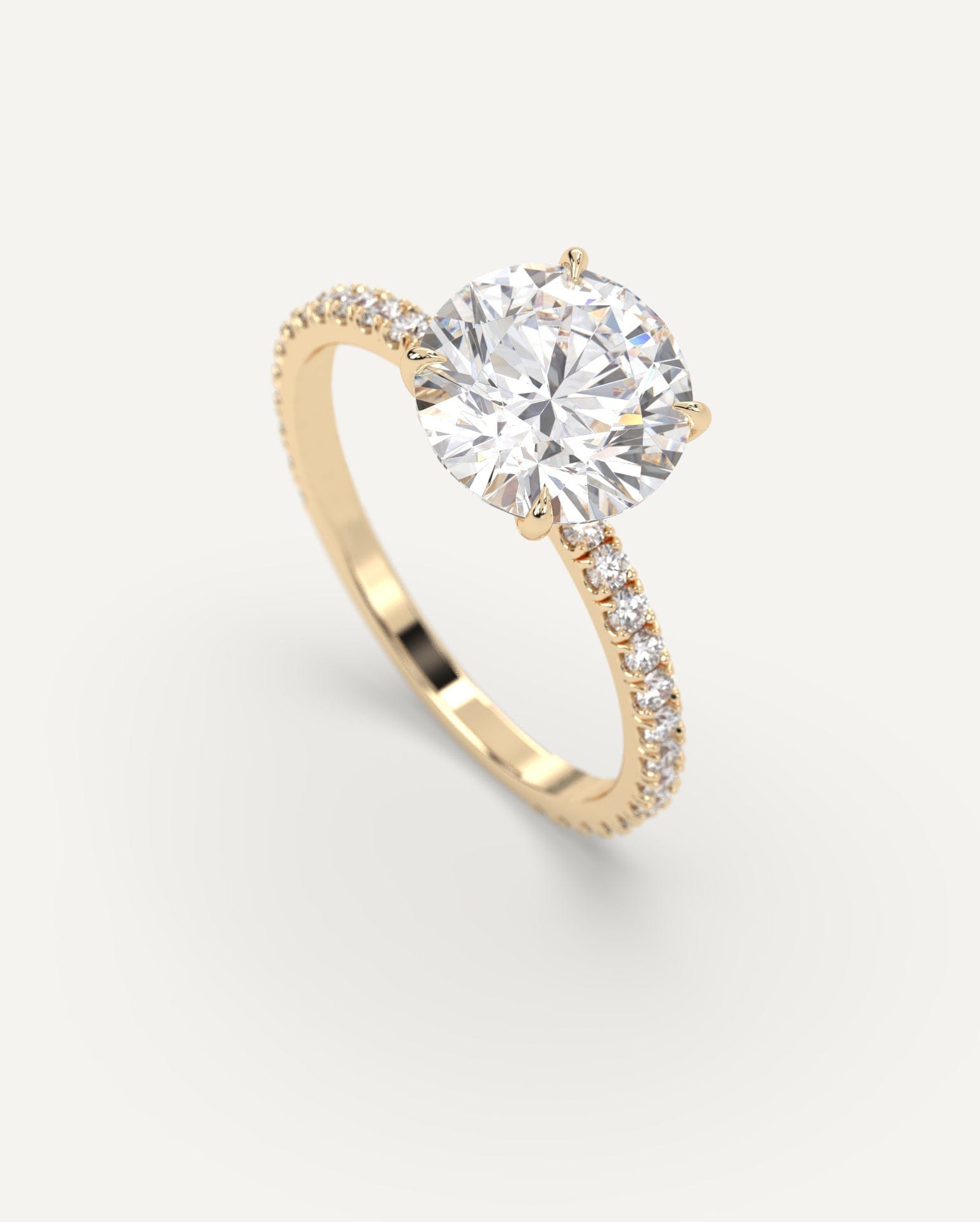 2 Carat Round Cut Diamond Ring for Women - 14K White Gold Solitaire Engagement Ring - Perfect for Proposals, Anniversaries & Special Occasions