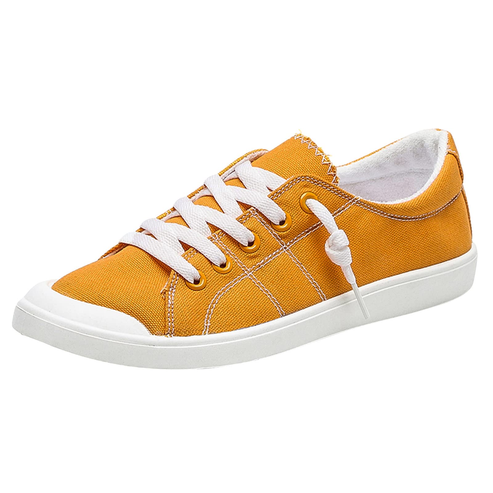 Women's Retro Slip-On Canvas Sneakers - Low Top Flat Casual Shoes for Women - Classic Leather Loafers & Fashion Trainers | Perfect for Walking, Travel & Everyday Wear