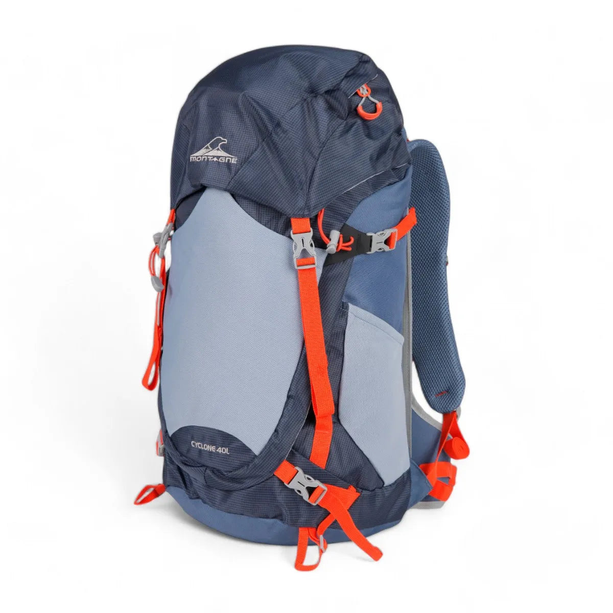 Cyclone Steel Blue Mountain Backpack - Durable Hiking & Travel Backpack for Outdoor Adventures, Camping, and Daily Commute
